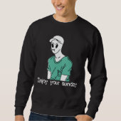 Genießen Sie Ihr sonniges schwarzes Teenager Sweatshirt (Vorderseite)
