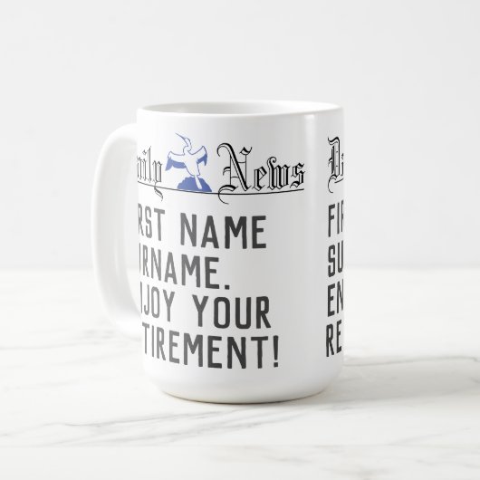 Genießen Sie Ihre Altersvorsorge - ein Geschenk fü Kaffeetasse (Vorderseite Links)