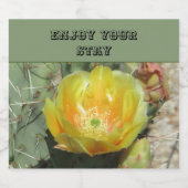 Genießen Sie Ihre Bleibe Cactus Blume Southwest Zu Bierflaschenetikett (Einzelnes Label)