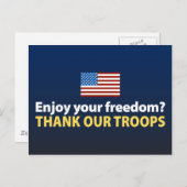 Genießen Sie Ihre Freiheit? Vielen Dank an unsere Postkarte (Vorne/Hinten)