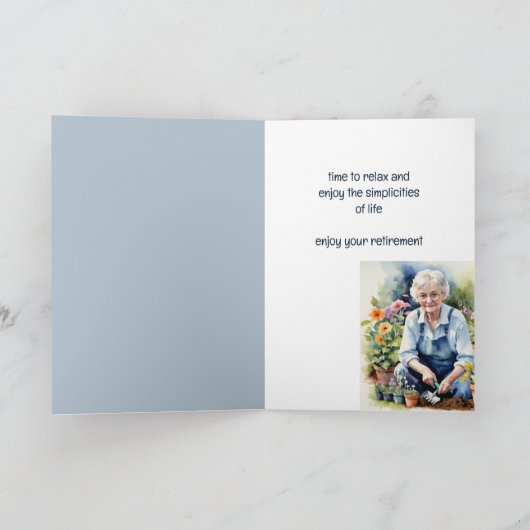 Genießen Sie Ihre Gartengärten im Ruhestand Karte (Innenseite)