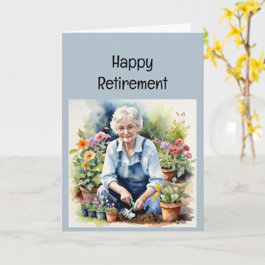 Genießen Sie Ihre Gartengärten im Ruhestand Karte (Gelbe Blume)