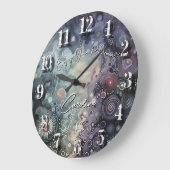 Genießen Sie Ihre Pension kühne dramatische Farben Große Wanduhr (Winkel)