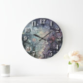 Genießen Sie Ihre Pension kühne dramatische Farben Große Wanduhr (Zuhause)