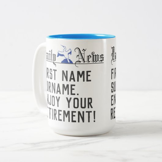 Genießen Sie Ihre Rente - Zwei-Tone-Tasse Zweifarbige Tasse (Vorderseite Links)