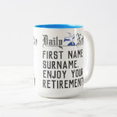 Genießen Sie Ihre Rente - Zwei-Tone-Tasse Zweifarbige Tasse (VorderseiteRechts)