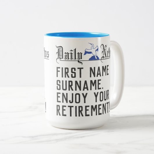 Genießen Sie Ihre Rente - Zwei-Tone-Tasse Zweifarbige Tasse (VorderseiteRechts)