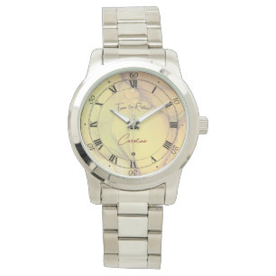 Genießen Sie Ihre Ruhestätte Pastel Fluid Colors Armbanduhr