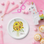 Genießen Sie Ihre Sonnenblumen Pappteller (Party)