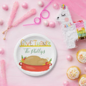 Genießen Sie Ihren Erntedank Türkei Pappteller (Party)