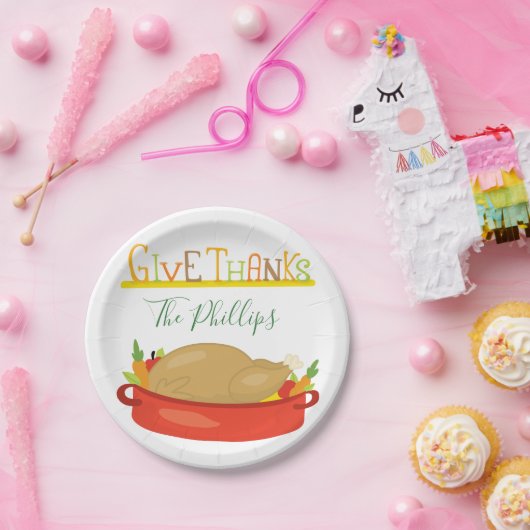 Genießen Sie Ihren Erntedank Türkei Pappteller (Party)