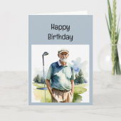Genießen Sie Ihren Geburtstag beim Golfer Golfing Karte (Vorderseite)