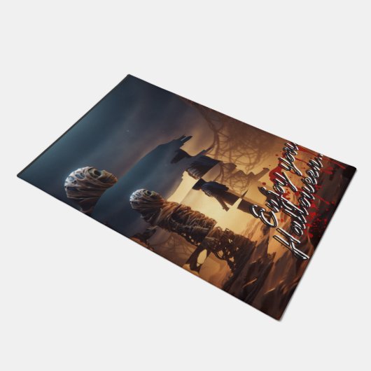 Genießen Sie Ihren Heilbutt Fußmatte (Schrägansicht)