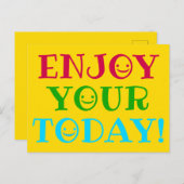 GENIESSEN SIE IHREN HEUTIGEN Inspirier. Postkarte (Vorne/Hinten)