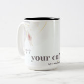 genießen Sie Ihren Kaffee Zweifarbige Tasse (Vorderseite Links)