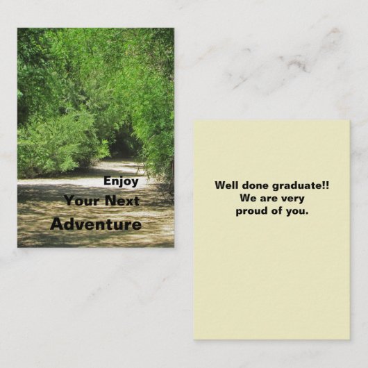 Genießen Sie Ihren nächsten Adventure Path Tunnel  Mitteilungskarte (Vorne/Hinten)