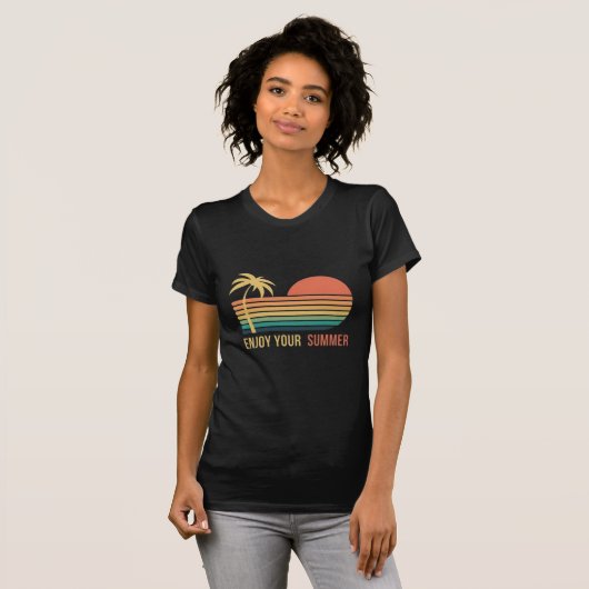 Genießen Sie Ihren Sommer - Beach Vibes T-Shirt (Vorne ganz)
