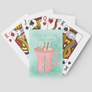 Genießen Sie Ihren Tag gemütliche Cocoa Poker Card Spielkarten