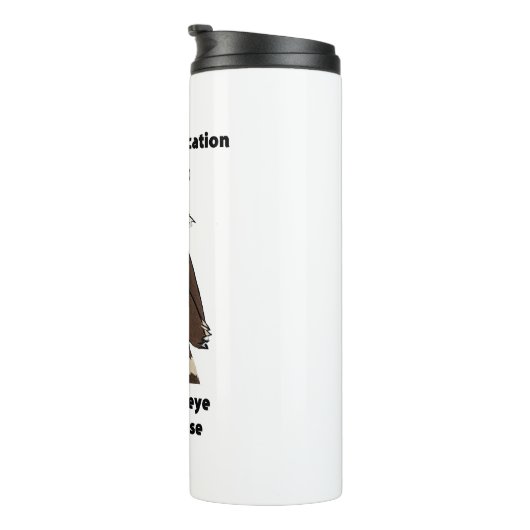 Genießen Sie Ihren Urlaub Mischvous Raccoon Thermosbecher (Nach rechts gedreht)