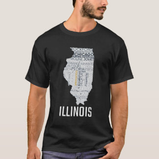 Genießen Sie Illinois Staat Map Usa Novelty T-Shirt