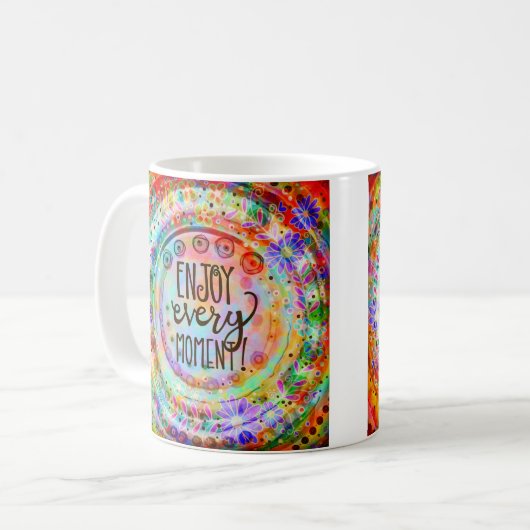 Genießen Sie jede Minute Kaffeetasse (Vorderseite Links)