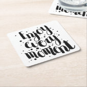 Genießen Sie jeden Moment 2 Rechteckiger Pappuntersetzer (angewinkelt)