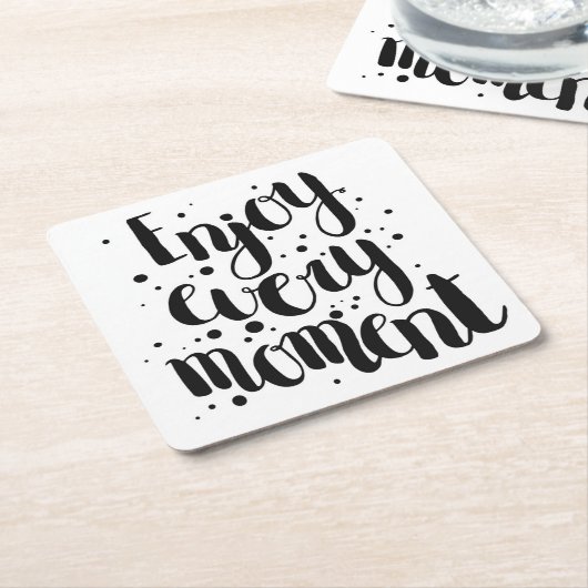 Genießen Sie jeden Moment 2 Rechteckiger Pappuntersetzer (angewinkelt)