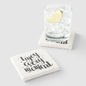 Genießen Sie jeden Moment 2 Steinuntersetzer (Seitenansicht)