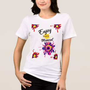 Genießen Sie jeden Moment Farbige Spritzlack-Inspi Tri-Blend Shirt