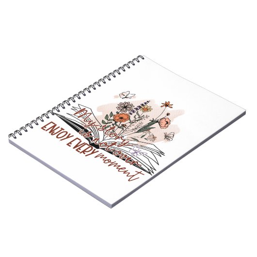 Genießen Sie jeden Moment, positive Botschaft Notizblock (Linke Seite)