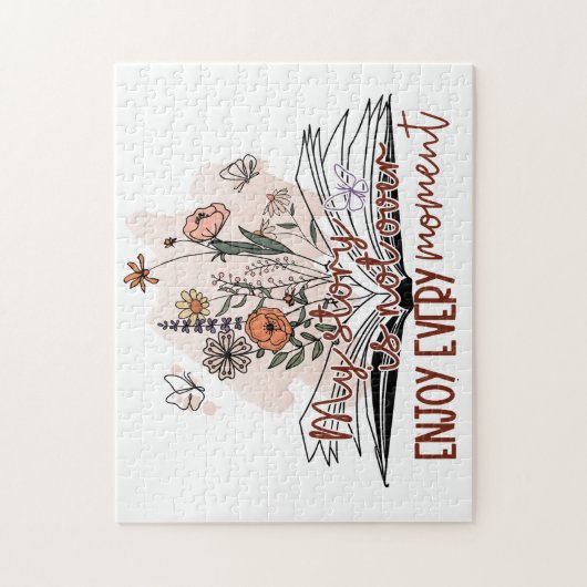 Genießen Sie jeden Moment, positive Botschaft Puzzle (Vertikal)