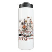 Genießen Sie jeden Moment, positive Botschaft Thermosbecher (Vorderseite)