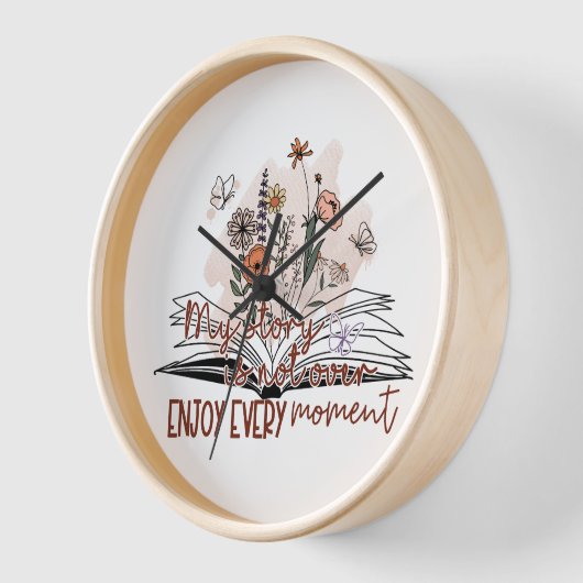Genießen Sie jeden Moment, positive Botschaft Uhr (Winkel)