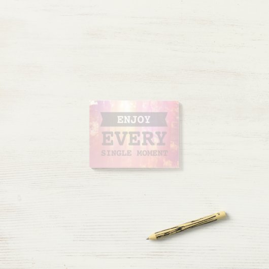 Genießen Sie jeden Single-Moment Post-it Klebezettel (Auf Schreibtisch)