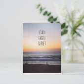 genießen Sie jeden Sonnenuntergang Postkarte (Stehend Vorderseite)