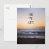 genießen Sie jeden Sonnenuntergang Postkarte (Vorne/Hinten)