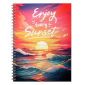 Genießen Sie jedes Sunset Ocean Notebook Notizblock (Vorderseite)