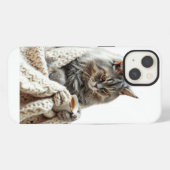 Genießen Sie Katzen-Wintertee iPhone Hülle (Rückseite (Horizontal))