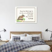Genießen Sie kleine Dinge Inspiration Quote Chipmu Leinwanddruck (Insitu (Schlafzimmer))