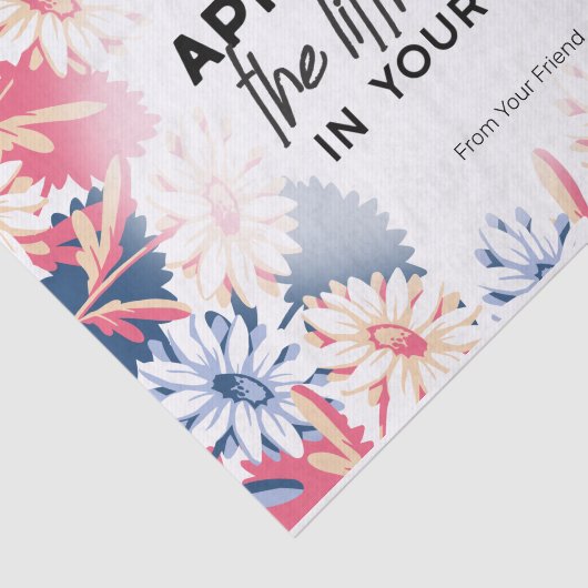 Genießen Sie kleine Zitate Seidenpapier (Ausschnitt)