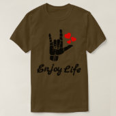 GENIESSEN SIE LIFE ASL Sign Language Design 1 T-Shirt (Design vorne)