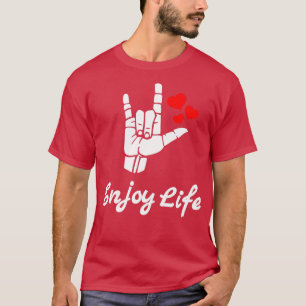 GENIESSEN SIE LIFE ASL Sign Language Design T-Shirt