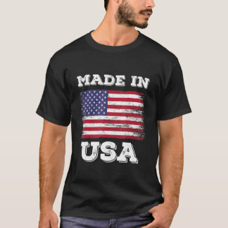 Genießen Sie Made in US mit US-amerikanischem Flag T-Shirt