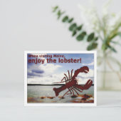Genießen Sie Maine Lobster! Postkarte (Stehend Vorderseite)