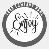 Genießen Sie maßgeschneiderte Geschäftsmodelle Runder Aufkleber (Vorderseite)