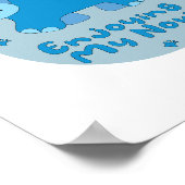 Genießen Sie meinen jetzt Kawaii niedlichen blauen Poster (Ecke)