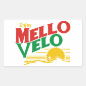 Genießen Sie Mello Velo Rechteckiger Aufkleber (Vorderseite)