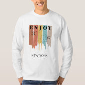 GENIESSEN SIE NEWYORK, Gebäude, Flugzeug | Reisen T-Shirt (Vorderseite)