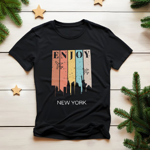 GENIESSEN SIE NEWYORK, Gebäude, Flugzeug Reisen T-Shirt