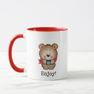 Genießen Sie - niedlich betreffen Sie einen Beche Tasse